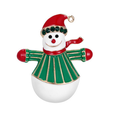 Broșe de Crăciun la modă, pălărie de Moș Crăciun, mănuși, clopoței, șosete, costum cu strasuri de zăpadă, ace metalice, insigne, broșă, cadouri de revelion