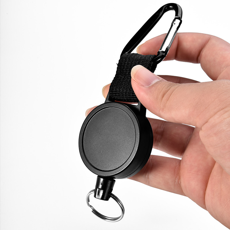 Frânghie din oțel inoxidabil pentru camping, lanț telescopic pentru efracție, suport pentru chei, breloc tactic, breloc în aer liber, lanț de chei retractabil pentru întoarcere