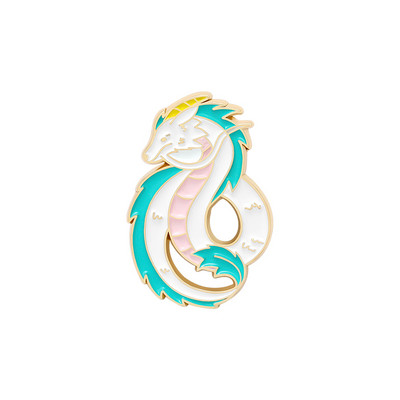 Spirit World Pin email Dragon Mouse Rață Morcov Cărbune Broșe Geantă Ace de revere Copilărie Desene animate Insigna Film Bijuterii Cadou pentru copii