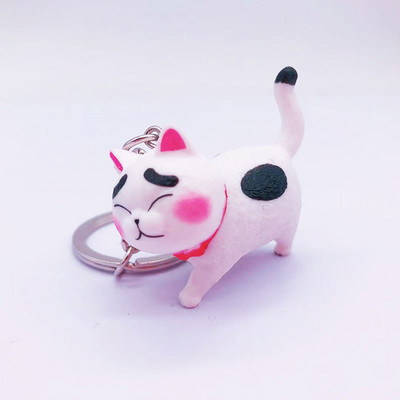 Moda drăguță pisică pandantiv brelocuri lanțuri geanta mașină breloc brelocuri femei bărbați brelouri creative accesorii cadou cuplu