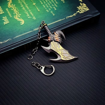 God of War 5 Ragnarok Keychain Thor\'s Hammer Mjolnir Μπρελόκ Δαχτυλίδι Levitan\'s Axe Keyring Blades of Exile Chaos Αξεσουάρ παιχνιδιού