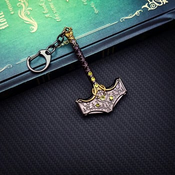 God of War 5 Ragnarok Keychain Thor\'s Hammer Mjolnir Μπρελόκ Δαχτυλίδι Levitan\'s Axe Keyring Blades of Exile Chaos Αξεσουάρ παιχνιδιού