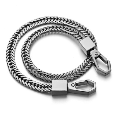 Breloc de 41 cm Portofel lung din metal Curea Rock Punk Pantaloni Hipster Pantaloni Jean Breloc Clip Anti-pierdere Breloc Bijuterii pentru bărbați