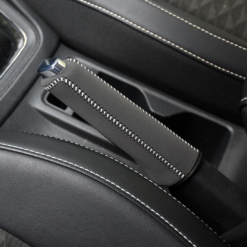 Buton schimbător de viteze din piele mată auto Husă decorativă frână de mână Manșon de protecție pentru Skoda Superb 3 2016-2021 Accesorii auto