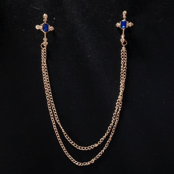 Vintage Rhinestone Σταυρός Καρφίτσα Ζακέτα Πουκάμισο Καρφίτσες γιακά Καρφίτσες Καρφίτσες Καρφίτσα Αλυσίδα Φούντα Καρφίτσα Ανδρική Καρφίτσα Πέτο Γυναικεία Κοσμήματα Δώρο