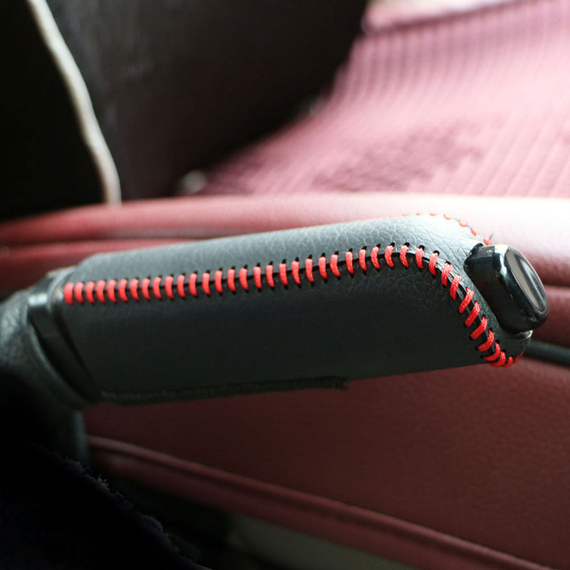 Piele AT Gear Head Buton schimbător Husă Carcasă Coliere de viteze pentru Ford New Fiesta MK7 2009 - 2015 Ecosport 2012 - 2017 Accesorii