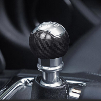 Για Ford Mustang Gear Shift Knob Cover Carbon Fiber For Mustang 2015-2022 Accessories Manual Gear Shift Knob Trim Αυτοκόλλητα αυτοκινήτου