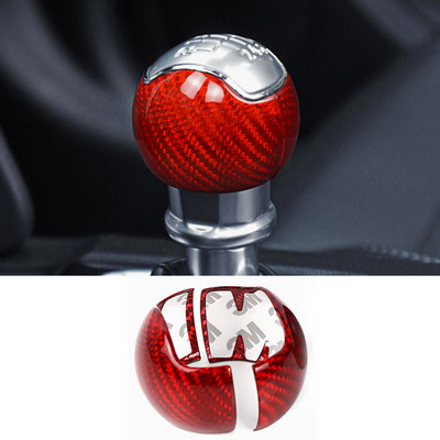 Pentru Ford Mustang Capac butonului schimbătorului de viteze Fibră de carbon pentru Mustang 2015-2022 Accesorii Autocolante pentru mașină pentru buton schimbător de viteze manual