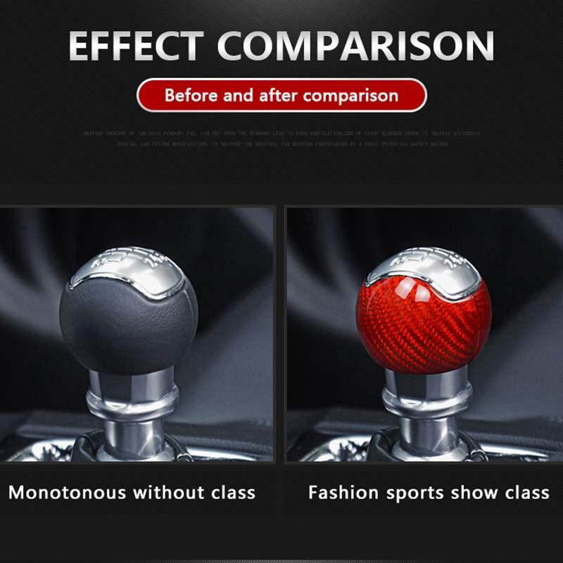 Pentru Ford Mustang Capac butonului schimbătorului de viteze Fibră de carbon pentru Mustang 2015-2022 Accesorii Autocolante pentru mașină pentru buton schimbător de viteze manual