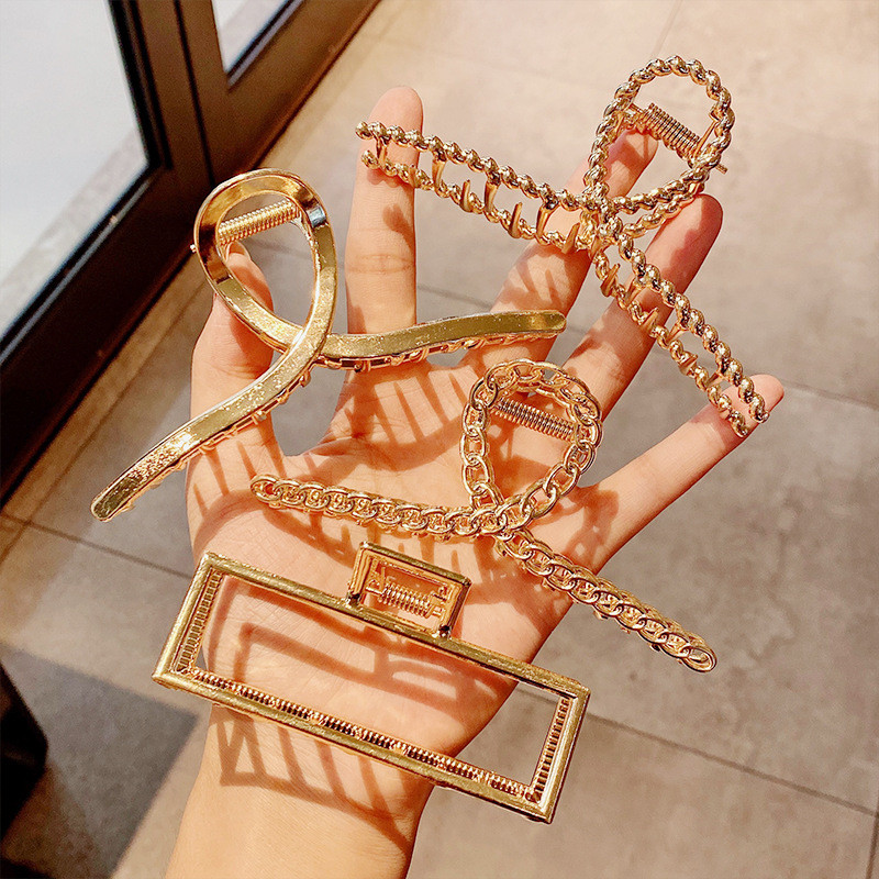 Femei Gheare Geometrice De Păr Fete Cleme Moda Metal Păr Crab Agrafe De Păr Cruce Bentiță Agraf Accesorii De Păr Moda