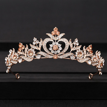 Сватбена корона Бижута за коса Булчински аксесоари за коса Дамска барокова корона кристали Кристални диадеми Корони за парти на булката Кралица Подарък
