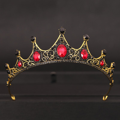 Coroana de nunta Bijuterii pentru par Accesorii pentru par de mireasa Coroana baroc cu strasuri Tiare de cristal Mireasa Regina Coroane de petrecere Cadou