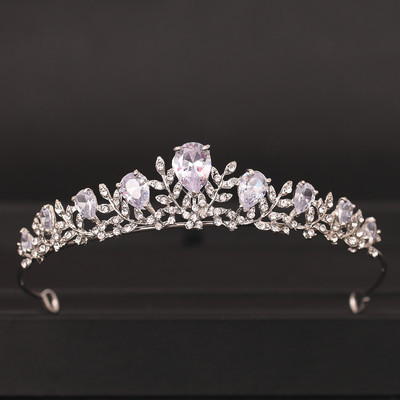 Coroana de nunta Bijuterii pentru par Accesorii pentru par de mireasa Coroana baroc cu strasuri Tiare de cristal Mireasa Regina Coroane de petrecere Cadou