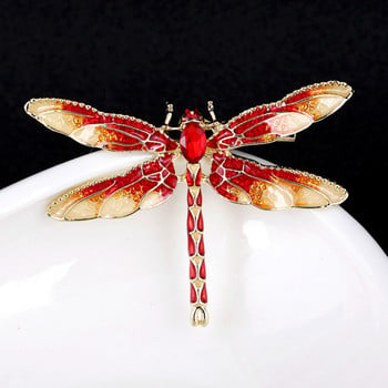 Crystal Vintage Καρφίτσες Dragonfly για γυναίκες Μεγάλες καρφίτσες με έντομα Μόδα παλτό φόρεμα Αξεσουάρ Χαριτωμένα κοσμήματα καρφίτσες Dragonfly