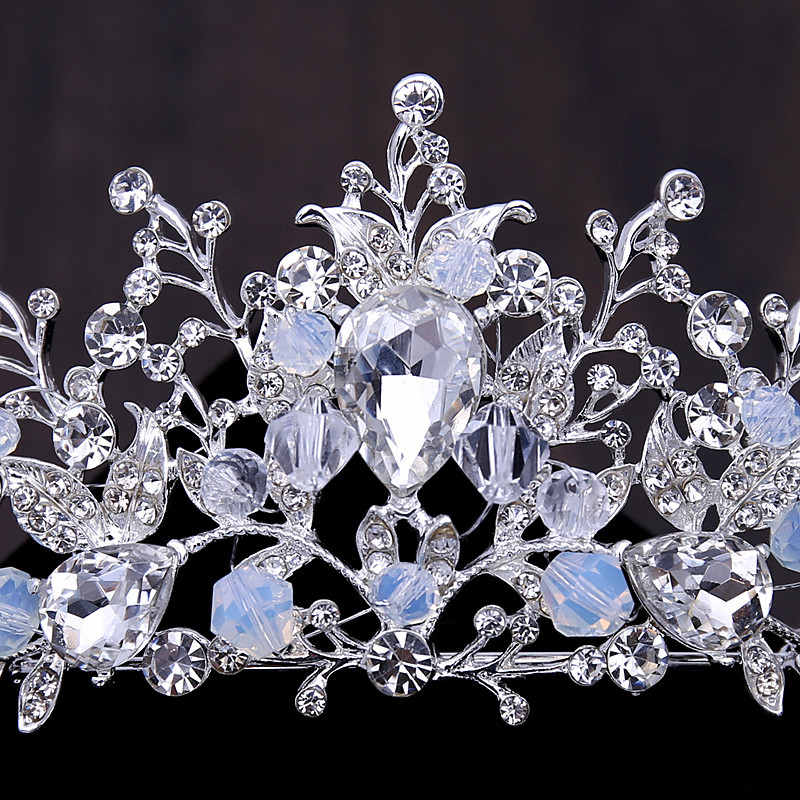 Luxus kristály szív esküvői ékszer készletek strassz korona Tiara Choker nyaklánc fülbevaló menyasszonyi Dubai afrikai gyöngyök ékszer készlet