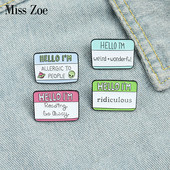 4 stiluri distractive dialog citat smalț ace personalizate umor broșe geanta haine rever etichetă insigna desen animat bijuterii cadou prieteni