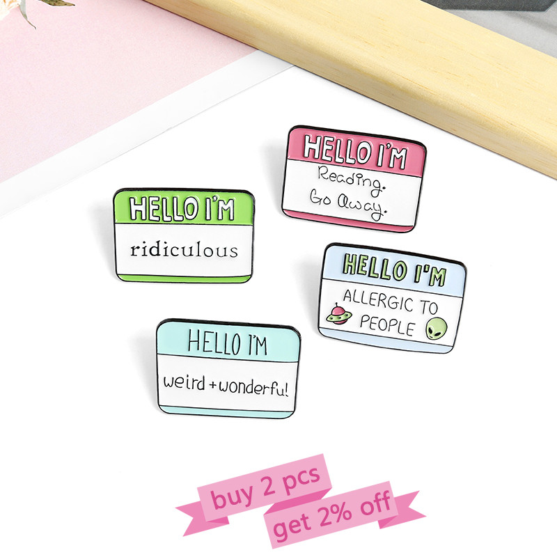 4 stiluri distractive dialog citat smalț ace personalizate umor broșe geanta haine rever etichetă insigna desen animat bijuterii cadou prieteni