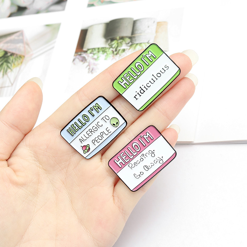 4 stiluri distractive dialog citat smalț ace personalizate umor broșe geanta haine rever etichetă insigna desen animat bijuterii cadou prieteni