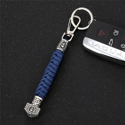 Retro Vikings Kulcstartó Kés Medál Férfi Női Autós Kulcstartó Fonott Paracord kötél Skandináv kalózok Rúna Amulett Kézzel Készített Ékszer Ajándék