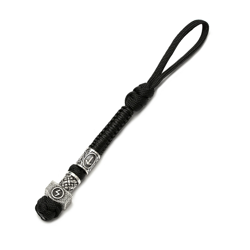 Retro Vikings Kulcstartó Kés Medál Férfi Női Autós Kulcstartó Fonott Paracord kötél Skandináv kalózok Rúna Amulett Kézzel Készített Ékszer Ajándék