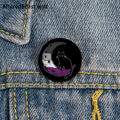 Non Binary Pride cat Pin Broșe personalizate drăguțe Cămașă rever profesor geantă rucsacuri Insigna Cartoon cadou broșe ace pentru femei