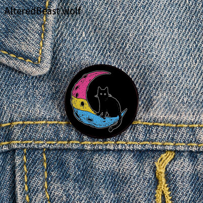 Non Binary Pride cat Pin Broșe personalizate drăguțe Cămașă rever profesor geantă rucsacuri Insigna Cartoon cadou broșe ace pentru femei
