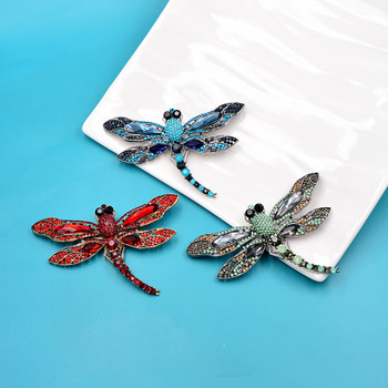 CINDY XIANG Rhinestone Large Dragonfly Καρφίτσες για Γυναικείες Vintage Παλτό Καρφίτσα Καρφίτσα Εντόμων Κοσμήματα 8 χρωμάτων Διαθέσιμο Δώρο