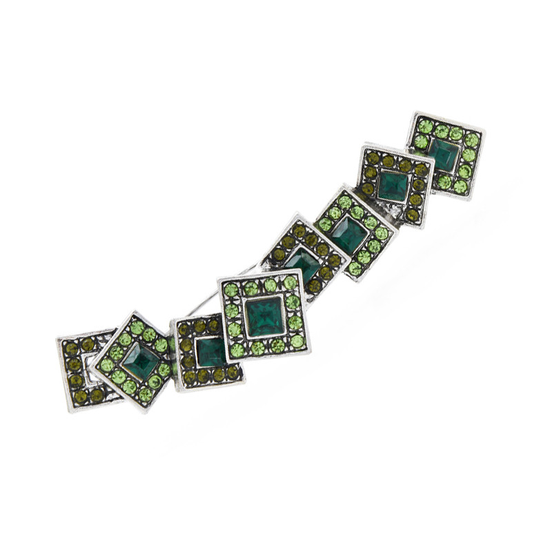 Wuli&baby Ace pentru broșă cu strasuri cu litere mari femei 2 culori geometrice punk femei pulover haină bijuterii ace cadou