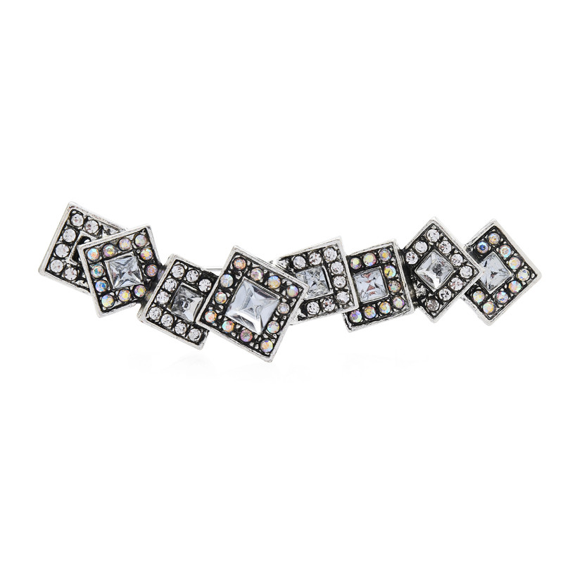 Wuli&baby Ace pentru broșă cu strasuri cu litere mari femei 2 culori geometrice punk femei pulover haină bijuterii ace cadou