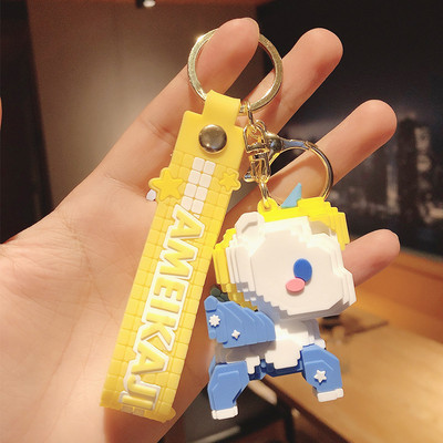 2022 noul lanț de chei cu desene animate Cadouri perfecte PVC în formă de urs Suport rafinat pentru breloc pentru zilnic Accesorii pentru bijuterii auto Cadou Prieten