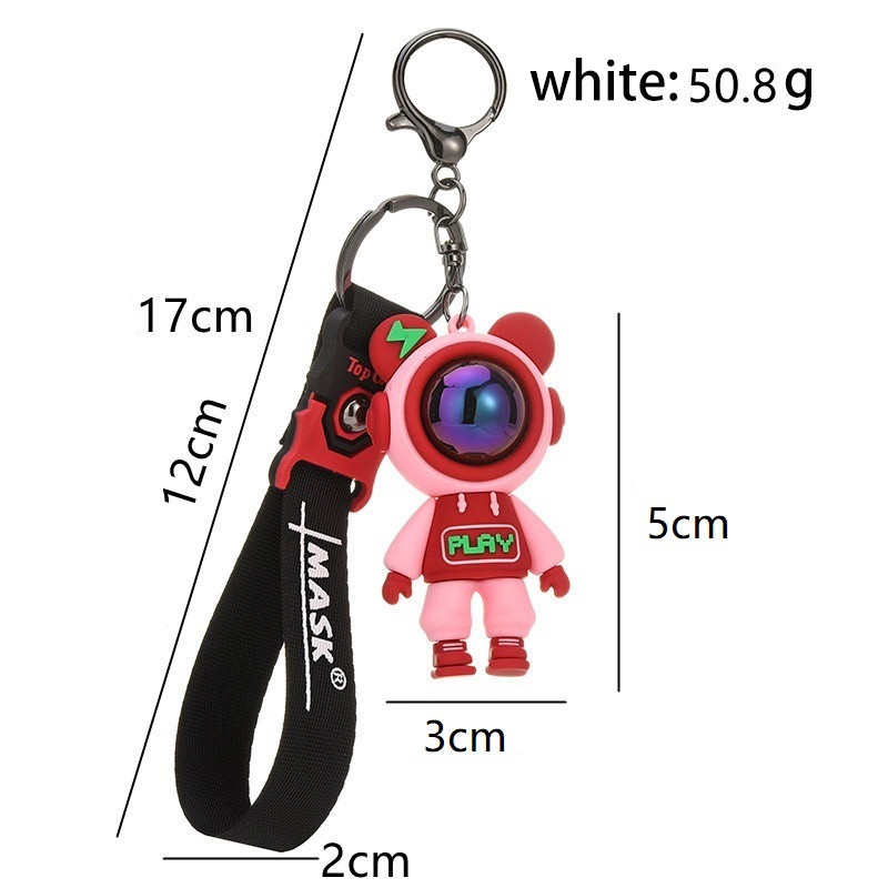 2022 noul lanț de chei cu desene animate Cadouri perfecte PVC în formă de urs Suport rafinat pentru breloc pentru zilnic Accesorii pentru bijuterii auto Cadou Prieten