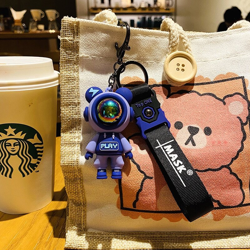 2022 noul lanț de chei cu desene animate Cadouri perfecte PVC în formă de urs Suport rafinat pentru breloc pentru zilnic Accesorii pentru bijuterii auto Cadou Prieten