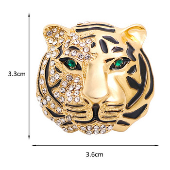 Wuli&baby Big Brand Rhinestone Tiger καρφίτσες για γυναίκες Ανδρικά 2 χρώματα 2022 The Year Of Tiger Party Δώρα καρφίτσας καρφίτσας