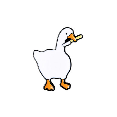 Emaljas adatas dunča zoss atloka piespraudes Angry Goose ar nazi piespraudes Aksesuāri somai Jaka Mugursomas dekorēšana Rotaslietas