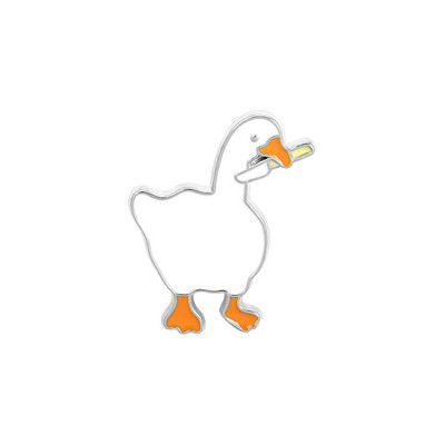 Emaljas adatas dunča zoss atloka piespraudes Angry Goose ar nazi piespraudes Aksesuāri somai Jaka Mugursomas dekorēšana Rotaslietas