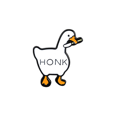 Emaljas adatas dunča zoss atloka piespraudes Angry Goose ar nazi piespraudes Aksesuāri somai Jaka Mugursomas dekorēšana Rotaslietas