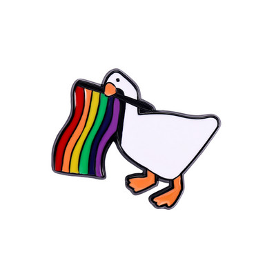 Emaljas adatas dunča zoss atloka piespraudes Angry Goose ar nazi piespraudes Aksesuāri somai Jaka Mugursomas dekorēšana Rotaslietas