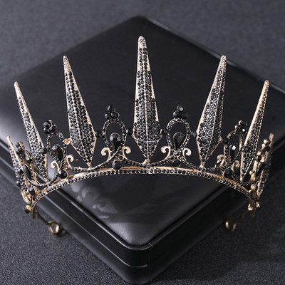 Baroka kristāla kāzu juvelierizstrādājumu komplekts Vintage Rhinestone Tiara kroņa kaklarotas auskaru komplekts sievietēm Līgavas ballītei Līgavu rotu komplekts