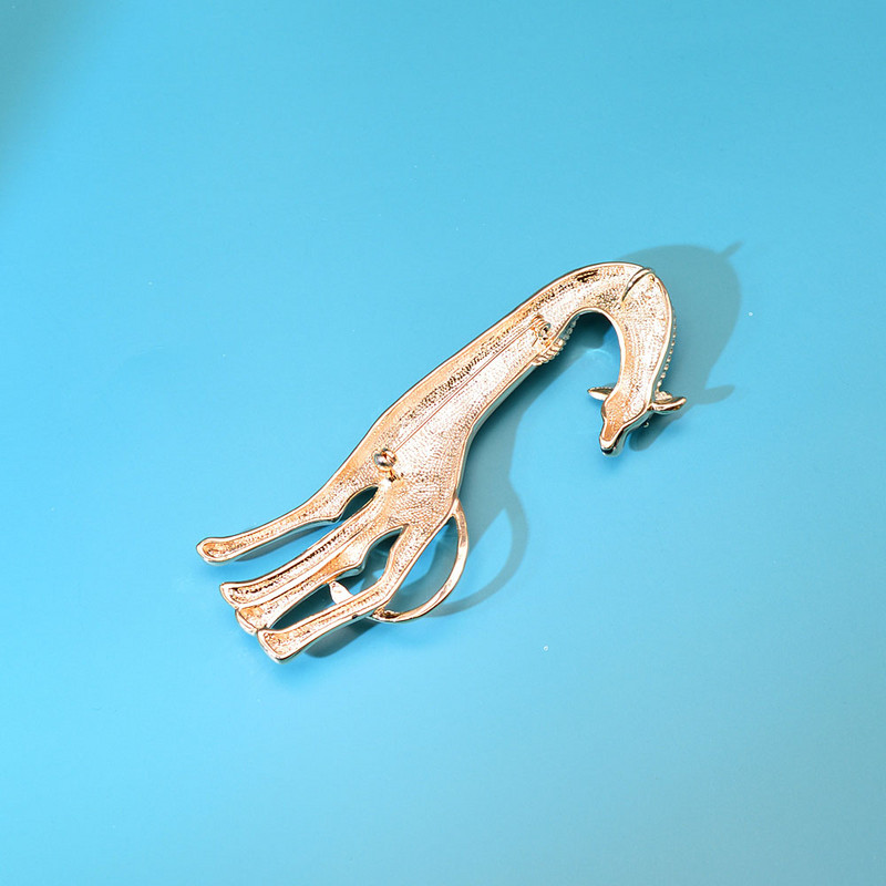 CINDY XIANG Broșe mari cu girafe emailate pentru femei, cu design animal viu, accesorii de lux de înaltă calitate, stil de toamnă