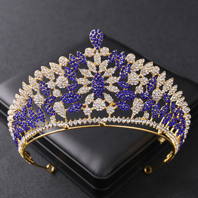 Seturi de bijuterii de mireasa de cristal de lux pentru femei baroc cu strass tiara coroana set de cercei set de accesorii de bijuterii de nunta