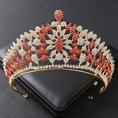 Seturi de bijuterii de mireasa de cristal de lux pentru femei baroc cu strass tiara coroana set de cercei set de accesorii de bijuterii de nunta