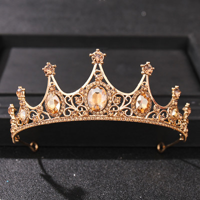 Barokk Vintage zöld kristály menyasszonyi ékszer készletek strassz tiara korona fülbevaló nyaklánc nyaklánc esküvői Dubai ékszer szett