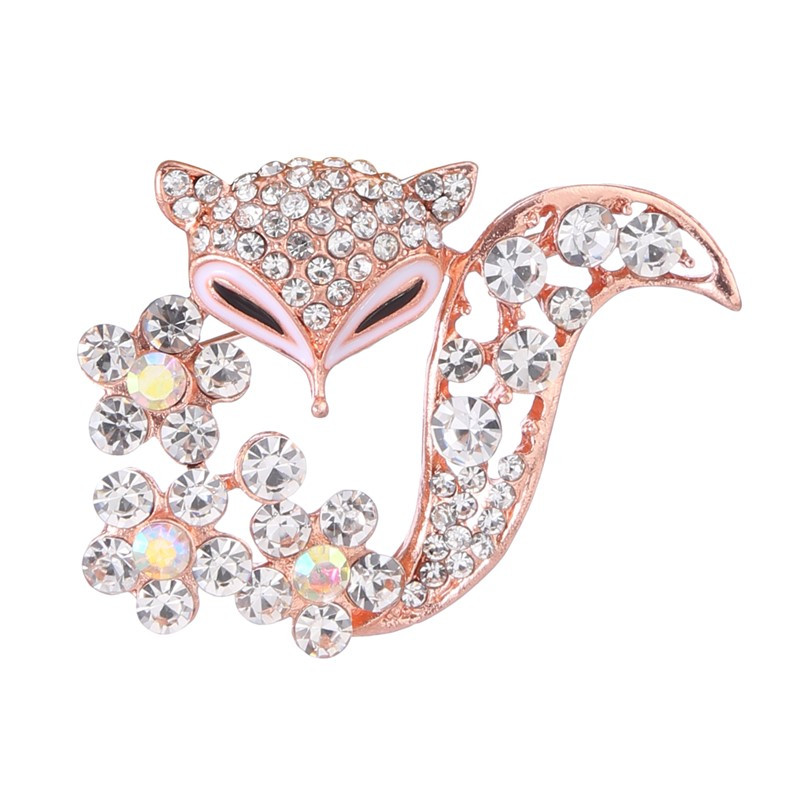 Broșă pentru doamne, modă simplă pentru femei, corsaj de vulpe, pulover, accesorii pentru haine, broșă pentru femei, petrecere cu animale, broșe de nuntă, ace