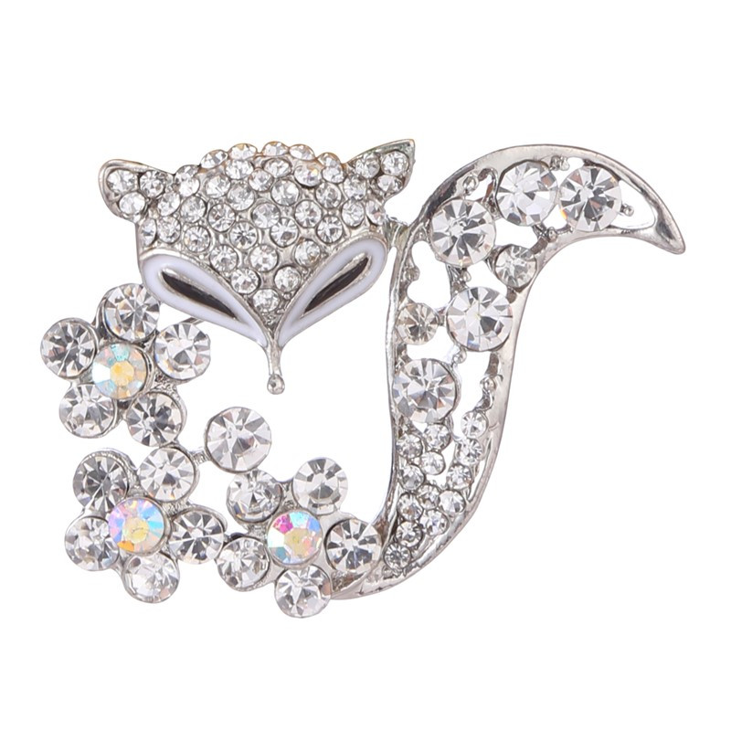 Broșă pentru doamne, modă simplă pentru femei, corsaj de vulpe, pulover, accesorii pentru haine, broșă pentru femei, petrecere cu animale, broșe de nuntă, ace