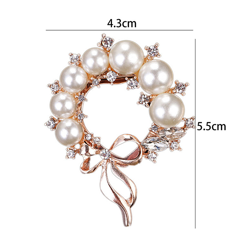 Naujos perlų ir kalnų krištolinio akmens sagės moterims Baroko stiliaus madingos, elegantiškos lanko sagės segės Vakarėlio vestuvinės dovanos