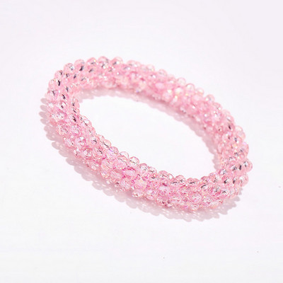 Scrunchies pentru cravată de păr de cristal de modă pentru femei Accesorii de păr coreeane elegante benzi elastice de cauciuc frânghie suport pentru coadă de cal bijuterii