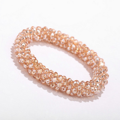 Scrunchies pentru cravată de păr de cristal de modă pentru femei Accesorii de păr coreeane elegante benzi elastice de cauciuc frânghie suport pentru coadă de cal bijuterii