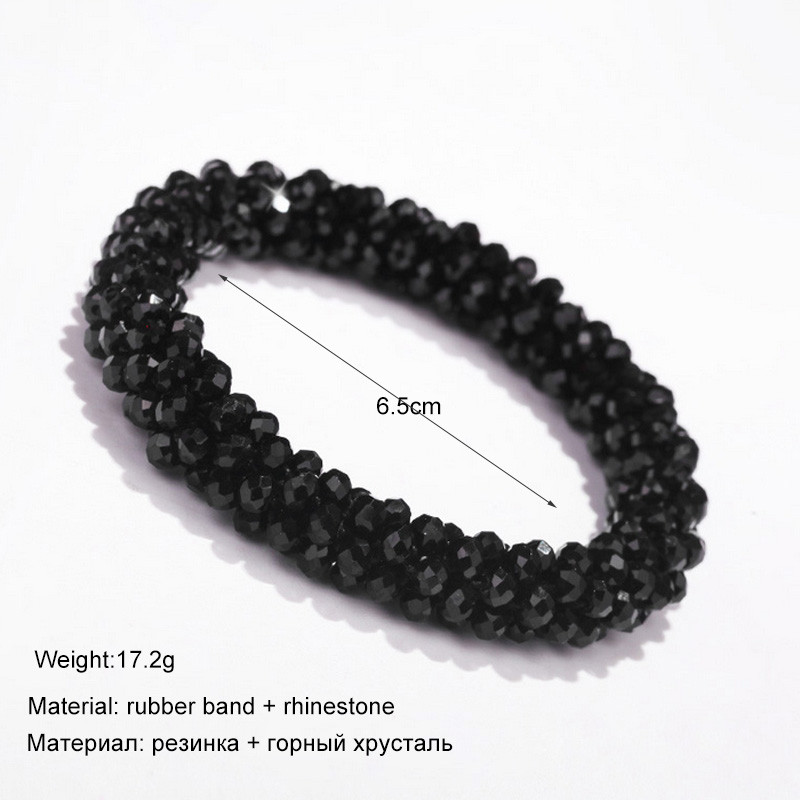 Scrunchies pentru cravată de păr de cristal de modă pentru femei Accesorii de păr coreeane elegante benzi elastice de cauciuc frânghie suport pentru coadă de cal bijuterii