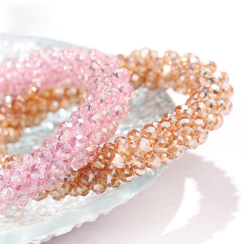 Scrunchies pentru cravată de păr de cristal de modă pentru femei Accesorii de păr coreeane elegante benzi elastice de cauciuc frânghie suport pentru coadă de cal bijuterii