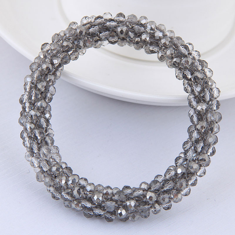 Scrunchies pentru cravată de păr de cristal de modă pentru femei Accesorii de păr coreeane elegante benzi elastice de cauciuc frânghie suport pentru coadă de cal bijuterii